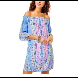 Lilly Pulitzer Off the Shoulder Seaside Shindig Fawna Dress